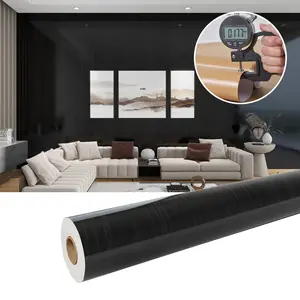 Thick Wood Grain Vinyl Wallpaper Roll, Self-Adhesive Peel & Stick Wall Sticker, Removable Oil Resistant Background Covering