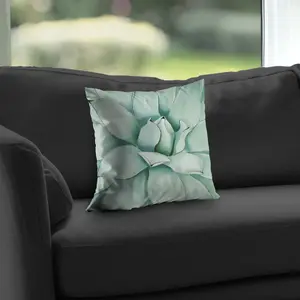 Begin Home Decor C1PT1414WV6C3J 14 x 14 in. Succulent Closeup - Exotic Floral Poly Twill Throw Pillow