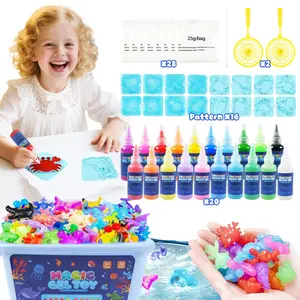 Magic Water Elf Toy Kit Aqua Fairy Water Gel Set with 20 Magic Gels 16 Molds for Easter Craft Water Pets Birthday Gifts DIY Art & Craft