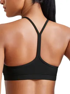 Women's Y-Back Sports Bra with Padded Racerback Design, Comfortable Gym Sports Bra Top for Low Intensity Exercise and Yoga, Casual Style, Workout Bras