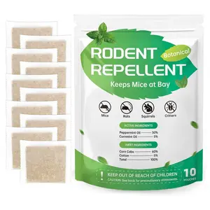 Mouse Repellent Pouches, Peppermint Oil Rodent Repellent – Plant-Powered Mouse & Rat Deterrent for Indoors & Outdoors Pet