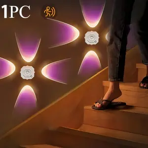 Smart Motion Sensor Night Light, Rechargeable Magnetic Wall Lamp, 3 Intelligent Control Modes, Motion Activated, Adjustable Brightness, Automatic on at Night, Bedroom Hallway Stairs Living Room, Multifunctional Ambient Lights