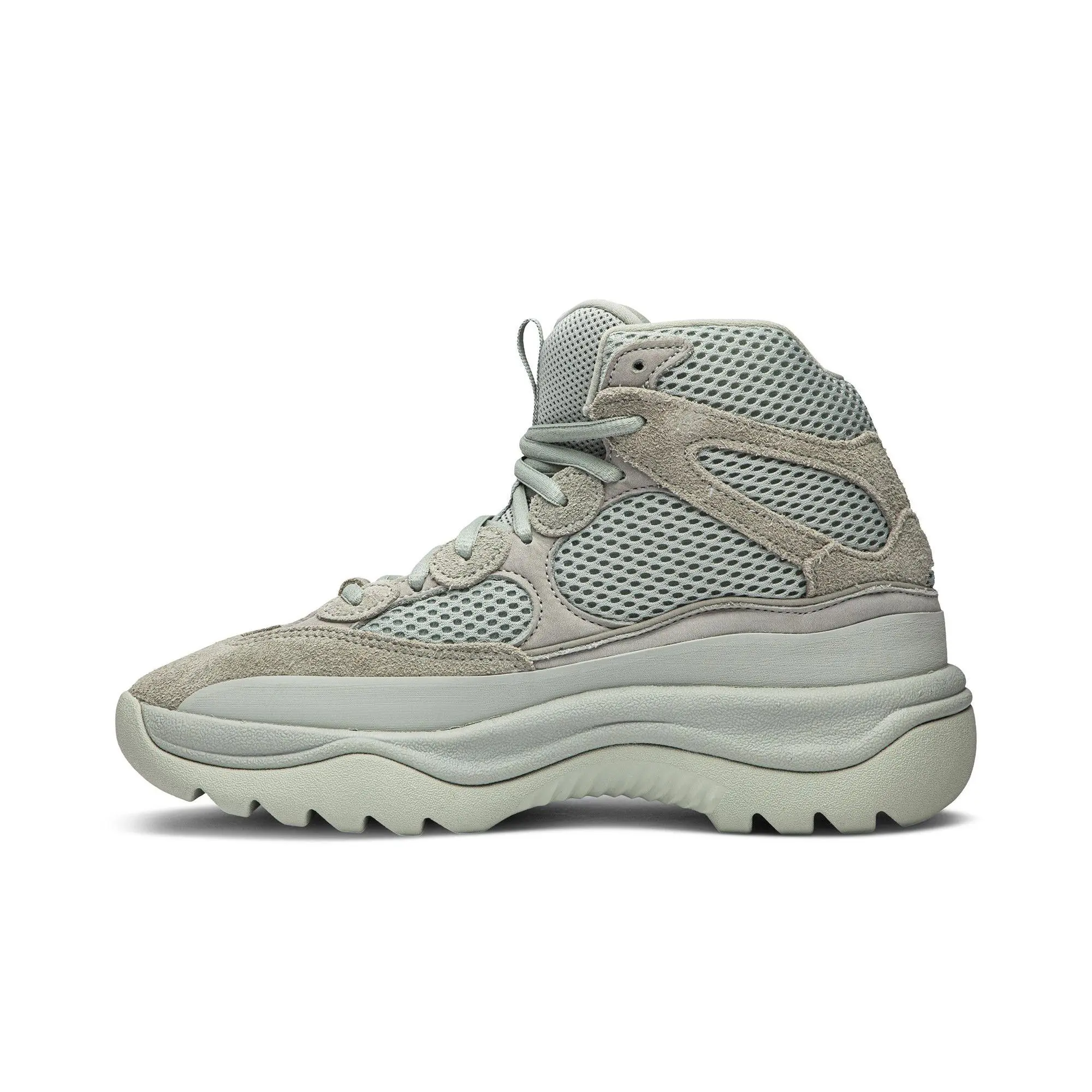 Adidas Yeezy Desert Boot Salt Men's High-Top Casual Boots in Suede with Breathable Mesh and Ankle Support, Neutral Palette