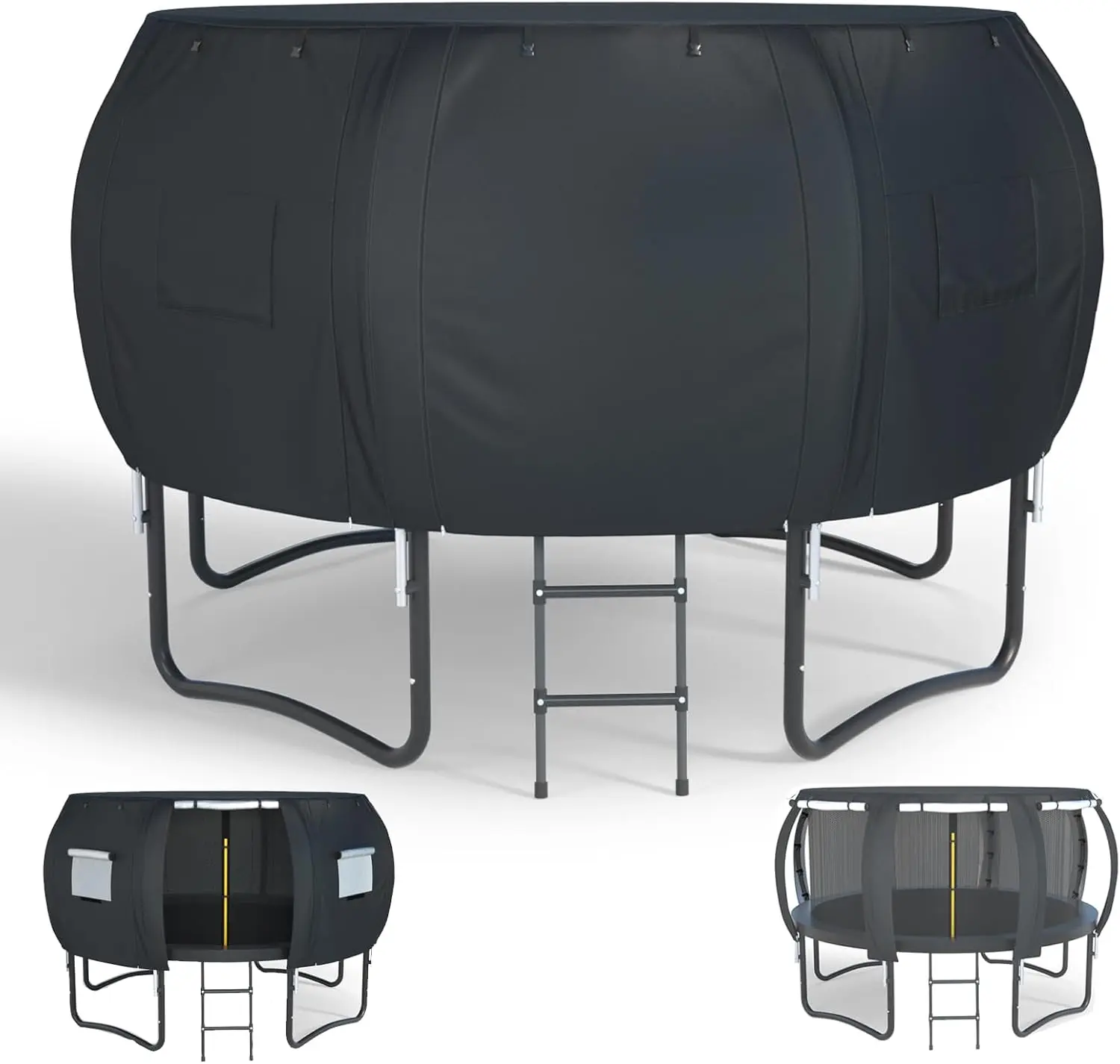 XCZ trampoline cover, trampoline tent, with ventilation Windows, open design. Suitable for 12tf eight-bar circular trampolines, sunshade/storage protection