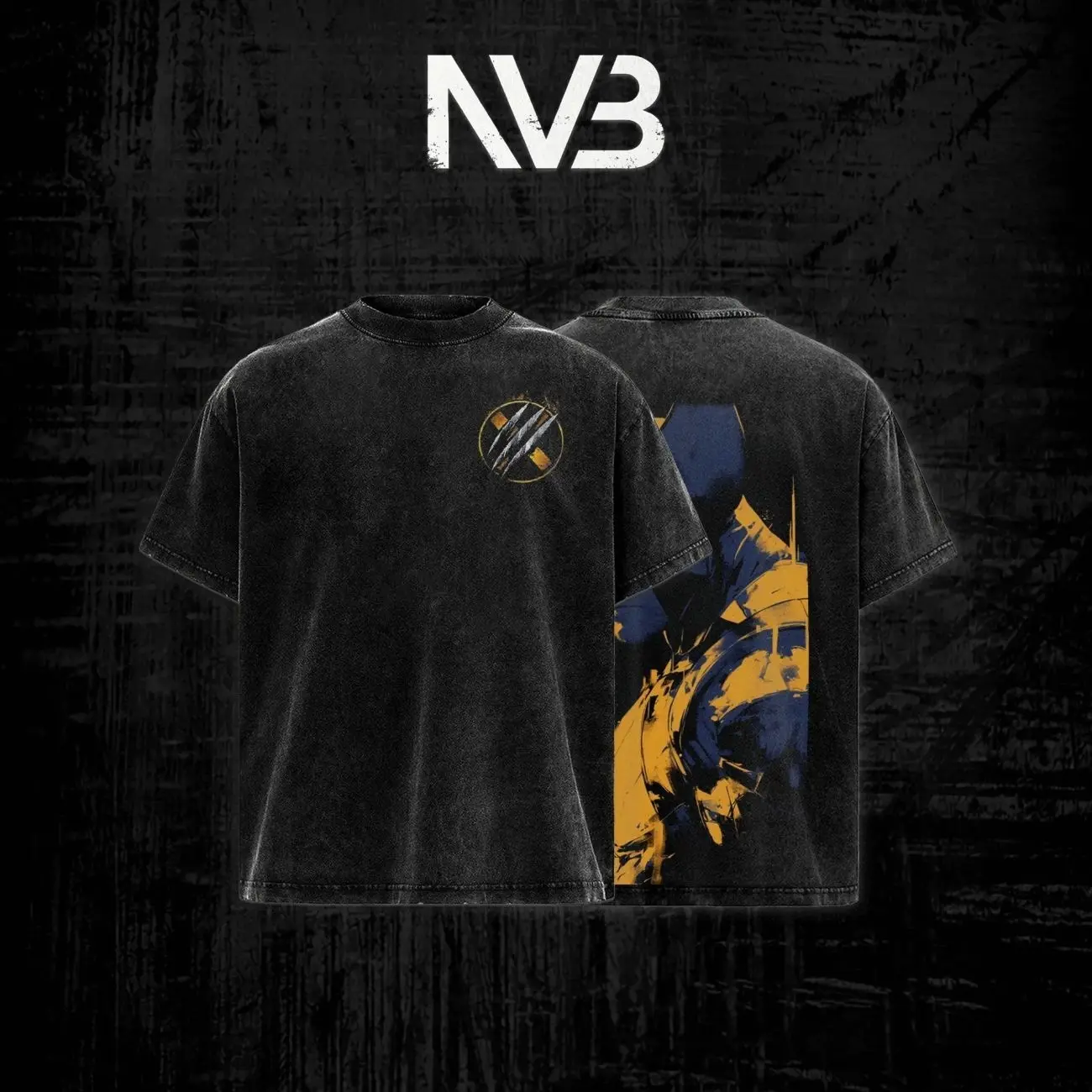 Superstyle Clawborn "Logan" Weapon X - The Mutants X-Team MCU superhero Comics Edition Double Printed Oversize Lightweight Acid Washed Tee TV Series Graphic Design Top Cotton Streetwear Comic Superheroes T-Shirt Clothes MWL