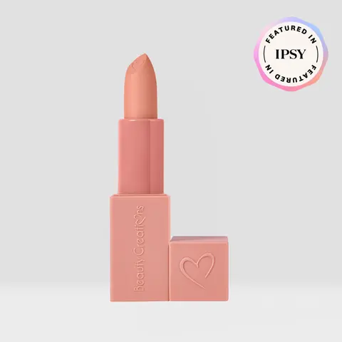 Beauty Creations Tease Me 3.5g High Pigmentation Soft Matte Cosmetic Lipstick - Lightweight, Hydrating, Moisturizing Buildable Formula with Jojoba Oil, Sunflower Oil, Wax, Fragrance-Free, Repairing, Soft Touch Packaging (Dirty Beige) for Lip Care