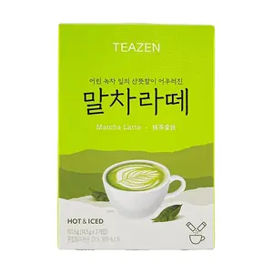 Teazen Korean Matcha Latte Powder - Authentic Green Tea Drink Mix, 10 Sachets, Easy & Delicious