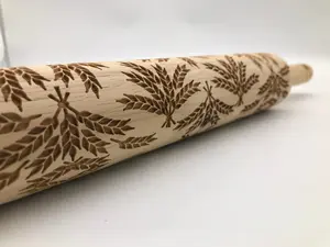 Embossed Wheat Rolling Pin