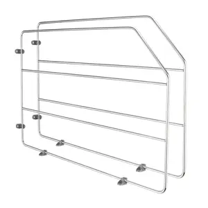 Rev-A-Shelf 12" Bakeware Divider for Wall/Base Cabinets, Chrome, 597-12CR-2-1