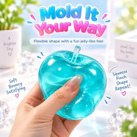 3-Color Soft Rubber Slow Rebound Squishy Toy Set, Stress Relief Fingertoy, Kawaii Whimsical Gift Squeeze Desk Toy for Teens & Adults, Soft Rubber Squishy