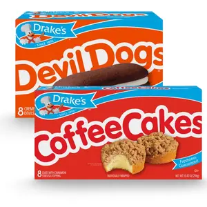 Drake's Devil Dogs and Coffee Cake Combo Pack, 1 Box Each