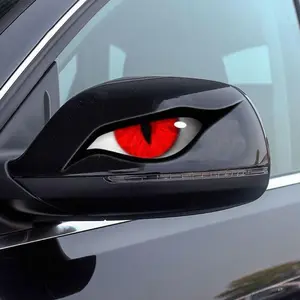 3-Pack Raptor Eye Car Stickers - Colorful Vinyl Decals 13x6cm, Scary,Stylish & Tough Mirror Eyes for Car Truck Motorcycle Bumper Body Rear Window Decorative Accessories, Universal Fit All Vehicles
