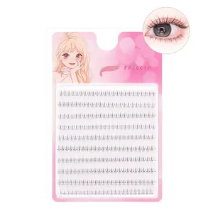Glue-in 120 clusters of lower eyelashes, C curl, lazy false eyelashes, Diy eyelash extensions, Natural-looking lower eyelashes for women, with a transparent lash band, Individual clusters, easy for beginners to use, enhance eye beauty, and can be reus