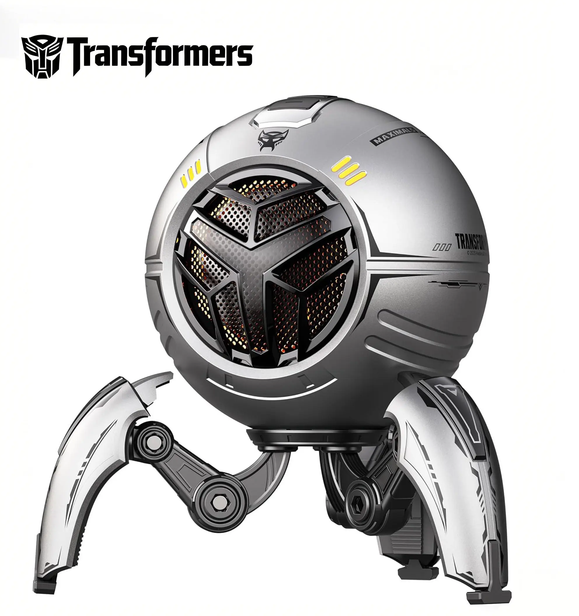 Transformers TF-Y17Pro Mecha Bluetooth TWS Speaker, 10W Hi-Fi 57mm Driver, Portable RGB Speaker with Detachable Foldable Tri-Pedal Stand, 2000mAh, Gaming Desk Décor Autobots (Bumblebee Yellow) Audio Aesthetic outdoorfun