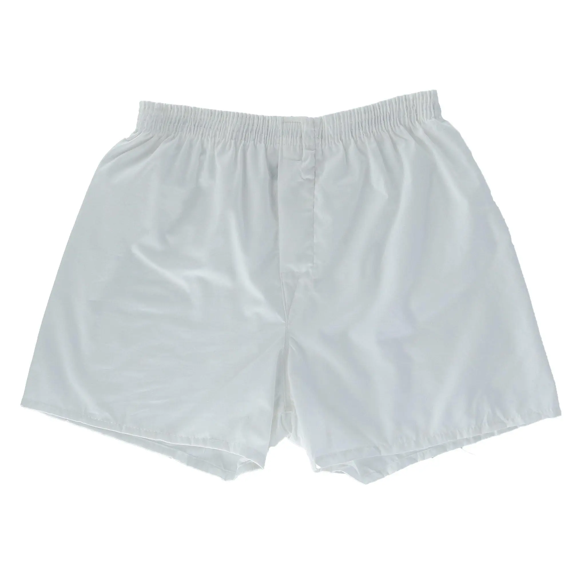 Men's 5-Pack Classic Boxer Shorts, Plain White Cotton Polyester Underwear with a Relaxed Fit, Flex Waist & Odor Control