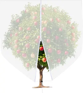 Large Fruit Tree Netting, 10x10Ft Insect Bird Barrier Netting with Drawstring and Zipper, Garden Netting Covers for Plant Protection from Anti Birds, Bugs,Cicadas