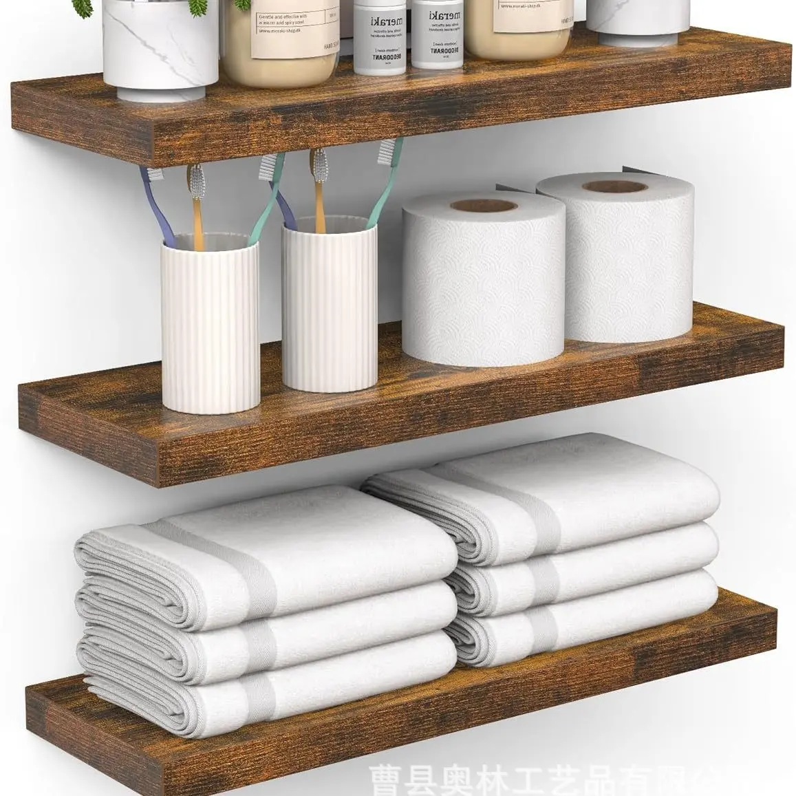 40*15*3 cm brown three set