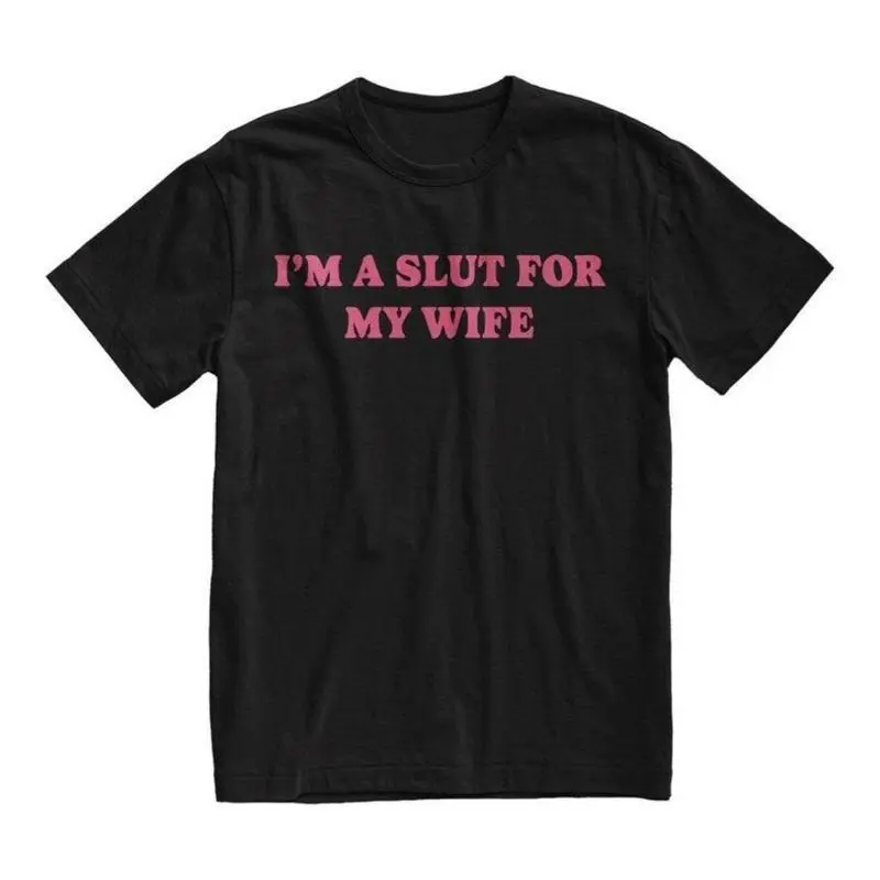 Streetwear Graphic Tshirt for Men with "I'm Devoted to My Wife" Quote - Funny Short-Sleeve Menswear, Valentine's Day Gift for Husband