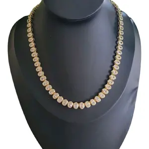 Necklace Collection Rhinestone ️ - Elegant Rhinestone Necklace Displayed on Mannequin