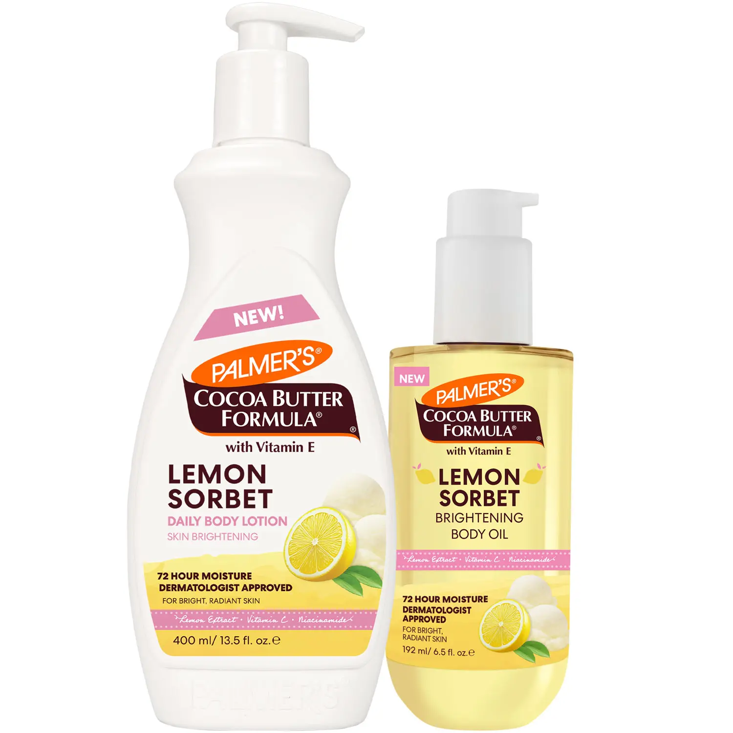 Palmer's Lemon Sorbet Brightening Lotion and Duo for Glowing and Hydrated Skin