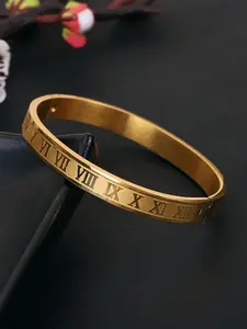 Stainless Steel Roman Numeral Oval Bracelet, Unisex Fashion Jewelry, Elegant Minimalist Bangle, Perfect Gift for Birthday and Valentine's Day, All Seasons Wear