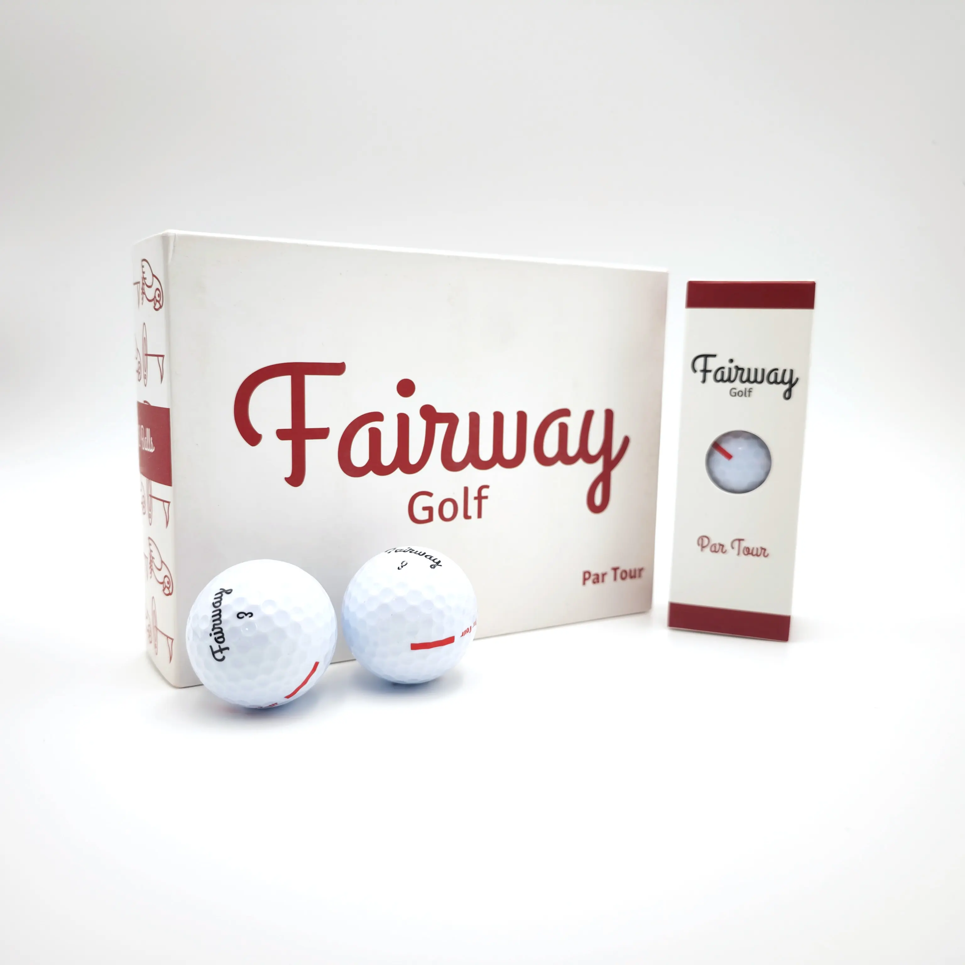 Par Tour Golf Balls with Surlyn Cover, Aerodynamic Design for Ultimate Distance Performance, Precise Control & Soft Feel - Durable Golfequipment, Golf Gear, Youth