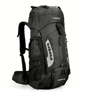 60L Mountaineering Backpack Men Women Camping Backpack Waterproof Rucksack Climbing Mountaineering Backpack Belt Rain Cover