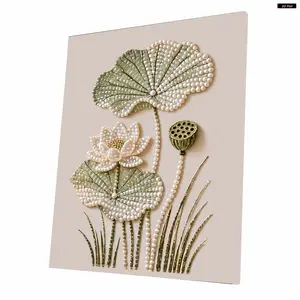 DIY Pearl Painting Art Kits for Adults Beginners Home Wall Decor Pearl Gem Paintings Picture Arts Craft 40x50cm With Frame