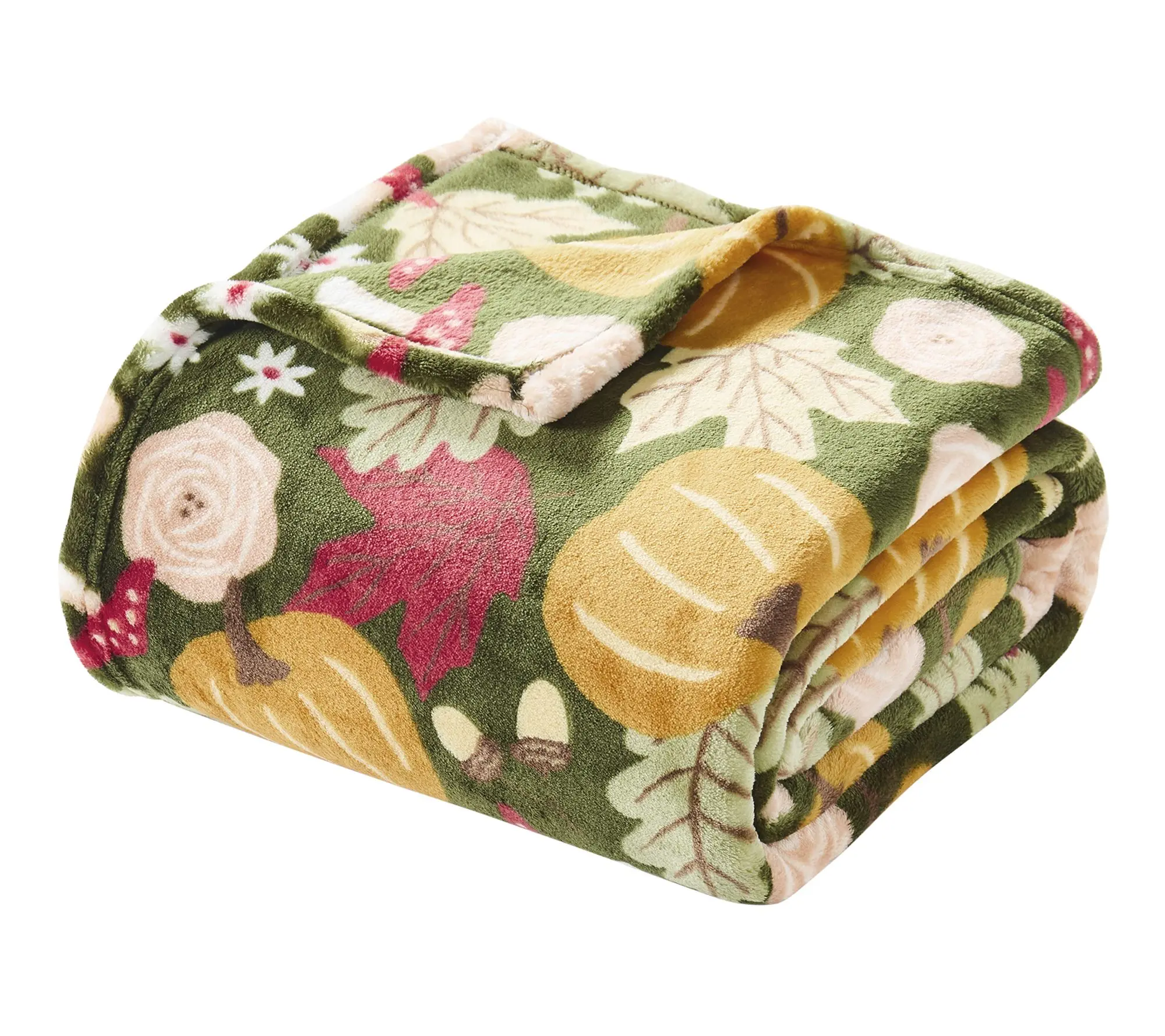 Hallmark Fall Flora Plush Throw Blanket