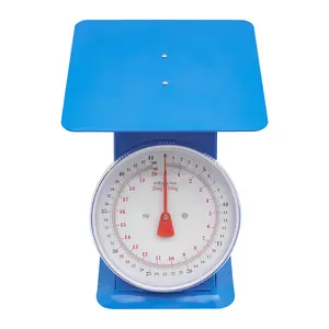 Heavy Duty Mechanical Food Scale for Kitchen - 20kg/44lbs Analog Measuring Tool with Dual Unit Readout, Blue for Market, Bakery Use, Food Scales For Kitchen