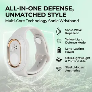Ultrasonic Mosquito Repellent Wristband, Mosquito Repellent Bracelet, Electronic Bug Repellent Band, Chemical-Free Mosquito Bracelet, Rechargeable Insect Repellent, Outdoor Camping Mosquito Protection, Portable Summer Travel Bug Repellent