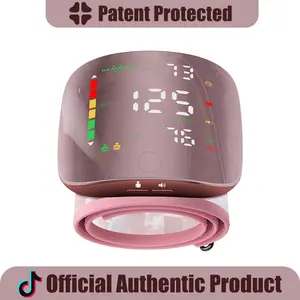 Ziqing Wrist Blood Pressure Monitor Led Display, Touch Screen Wrist Blood Pressure Cuff 99x2 Reading Memory Wrist Bp Monitor with Carrying Case Health Monitoring
