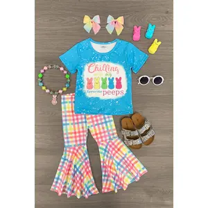 "Chilling With My Favorite Peeps" Blue Bell Bottom Set