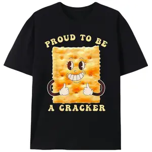 Summer t Shirts Proud to Be a Cracker Funny Snack Themed Apparel T-Shirt, 100% Cotton