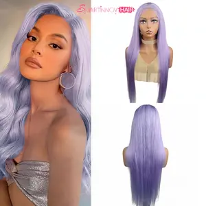 Purple Highlight Roots | Human Hair| Lace Front Wigs 13x6 HD|Pre Plucked | 150% Density Highlights| Silky Hair – Perfect for Outdoor Party
