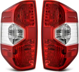 YITAMOTOR Tail Lights Assembly Compatible with 2014-2021 Tundra, Red Clear Replacement Taillights - Driver and Passenger Side
