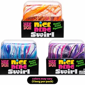 Schylling NeeDoh Nice Berg Swirl Stress Relief Fidget Toy, Portable Tactile Stress Relief Fidgeting Toy for Classic & Novelty Play