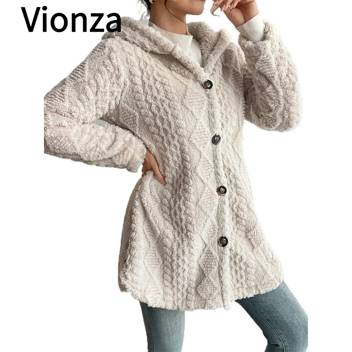 Cozy Faux Fur Cardigan for Women |   Warm and Stylish Long Sleeve Hooded Outerwear |   Perfect for Fall/Winter Casual Outfits, Streetwear, or Cozy Lounging