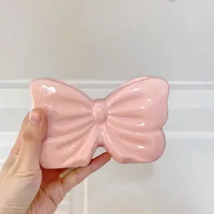 Cute Bow Design Pen Holder, Makeup Brush and Office Supplies Desktop Storage, Elegant Girls and Students Organizer, Valentine's Day Gift, Desk Accessories
