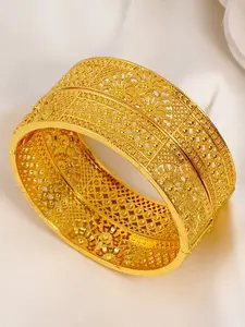 2pcs Elegant Vintage Copper Cuff Double Layered Bracelets for Women, Luxury Open Floral Design, Perfect for Daily Wear and Gifts, Batch 39dy, Stackable Cuff Bracelet