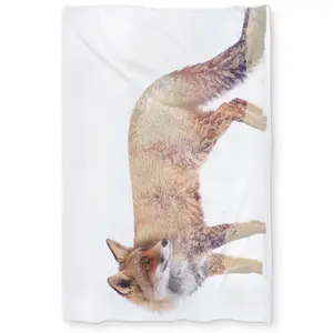 360 stand Decorative Duvet Cover Set - Twin Size Bedding with Forest & Fox Wildlife Design, Soft Home Textiles for Holiday Use, Microfiber Bed Set