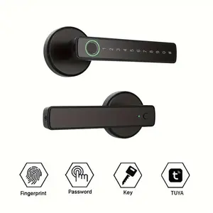 Smart Fingerprint Door Lock:Fingerprint Door Knob-Biometric 4-in-1 Finger Print Door Lock-Smart Door Knob for Bedroom-APP Control-Easy Installation