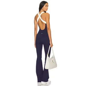 437 The Sculpt Onesie in Navy & Creme