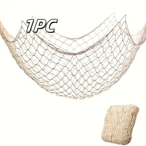 Hawaiian Party Fishing Net Decoration, Ocean Beach Theme Decor, Pirate Mermaid Birthday Party Indoor Outdoor Home Decor