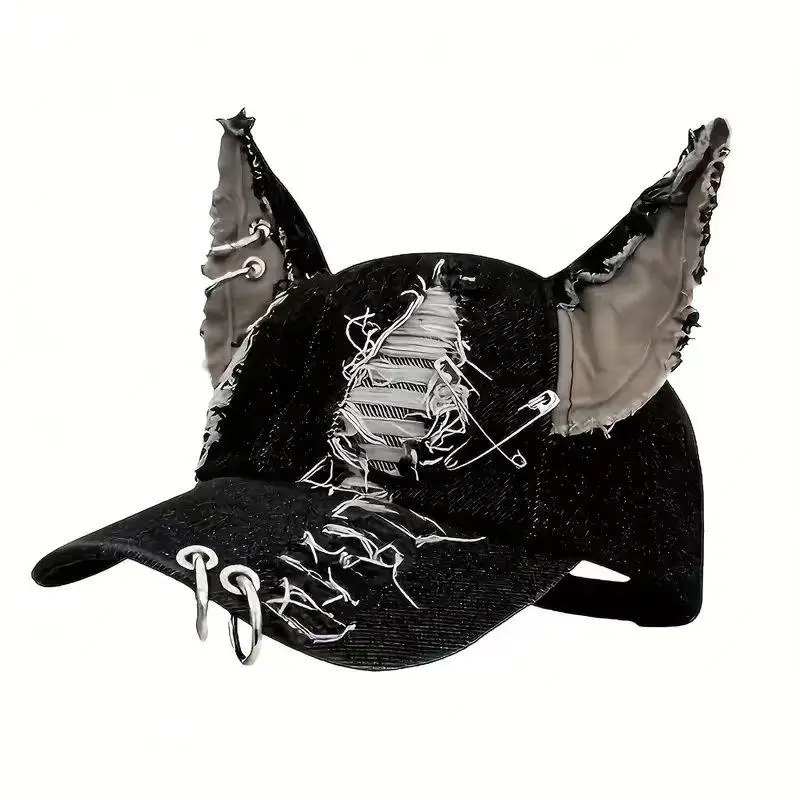 Unisex Classic Baseball Cap Cat ears Design Durable Adjustable Size Reathable Soft Daily Wear Men And Women Hat Travel Fit Casual Outing Caps