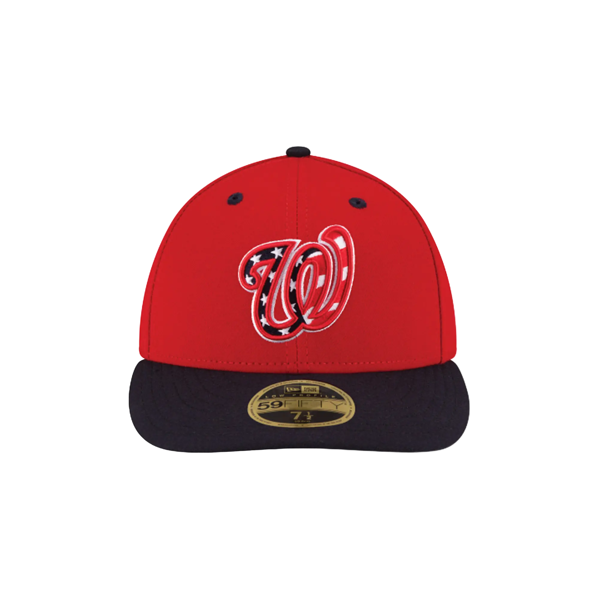 59FIFTY Washington Nationals Low Profile Authentic Fitted Hat "Red / Black - Brim" NE974