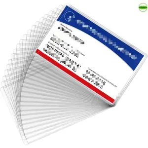 Homeasy New Medicare Card Protector Sleeves, 12 Mil Clear PVC Water-Resistant Card Sleeves for Social Security, Credit New Medicare Card Protector Sleeves, 12 Mil Clear PVC Water-Resistant Card Sleeves for Social Security, Credit & Business Cards, 20 Pack
