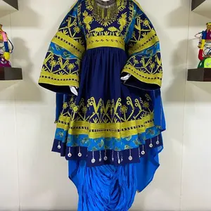 blue traditional Aghani outfit