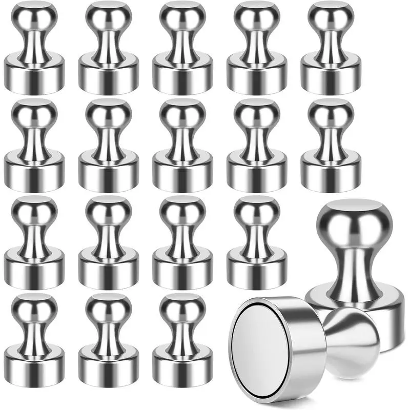 10 Strong Silver Color Magnetic Tiles, Built In Magnets, No Scratch, for Fridge, Whiteboard, Glass, Metal Surfaces, Home, Office, Kitchen, Bathroom Essentials