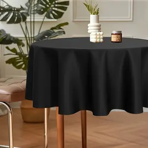 Elegant Round Tablecloth, Wedding Banquet Special, Thick Draping Skirt, Commercial Dining Table Cloth, 2pcs Set